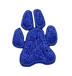 Small Animal Dog Paw Print Royal Blue