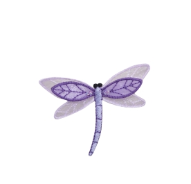 Large Sheer Layered Purple Dragonfly