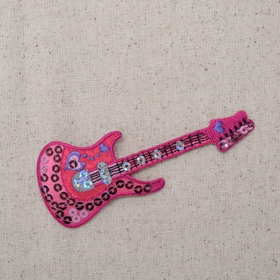 Hot Pink Sequin Guitar
