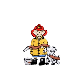 Fire Boy with Dalmatian Dog