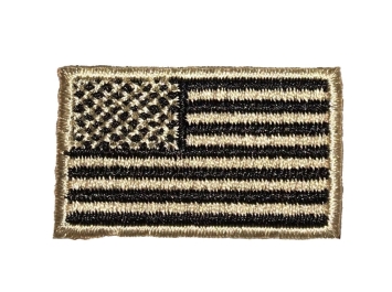 Small US Flag - Black/Tan