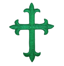 Fleur-de-lis Cross Emerald Green