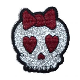 Silver Glitter Skull CLEARANCE