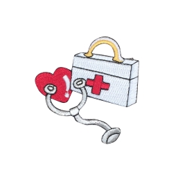 Medical First Aid Kit - Stethoscope Heart