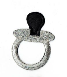 Black and Silver Pacifier CLEARANCE