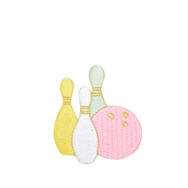Pastel Bowling Ball with Pins