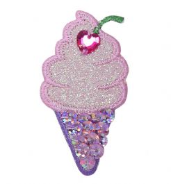Pink/Purple Ice Cream Cone with Cherry