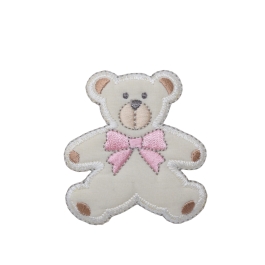 Puffy Teddy Bear - Pink Bow