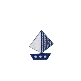 Small Blue and White Sailboat