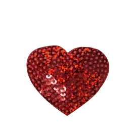 Sequin Heart - Red
