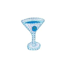 Small Blue Martini Glass