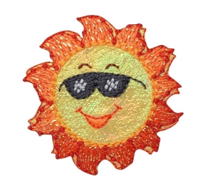 Yellow Sun with Sunglasses