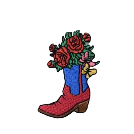 Western Boot with Flower