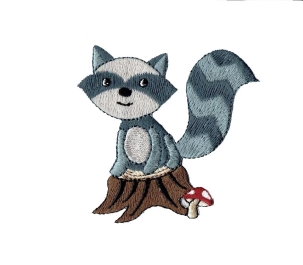 Raccoon on Stump