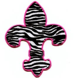 Zebra Fleur de Lis CLEARANCE
